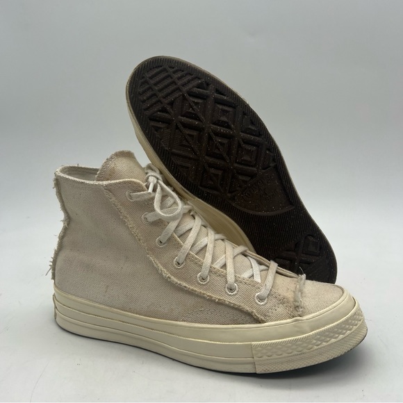 Converse Women’s 7.5 Chuck 70 High Natural Canvas Sneakers Egert/Natural 167749C - Picture 1 of 10